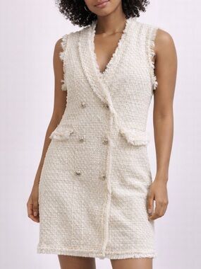 Trixxi Cream Textured Garment